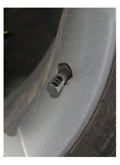 Generic Valve for Tires Set - Pack of 4 Tire Valves - Tire Valve Kit - Tire Valves - Set of 4 Wheel Valves - Strong Metal Tire Valve Cap - Valve Cap Kit - Car Valve - Tire Valves - Black Valve Stem Caps - Tire Valve - Four Pieces of Rim Valve - Strong Hexagonal Design Metal Valve - Black Color  - Image 3