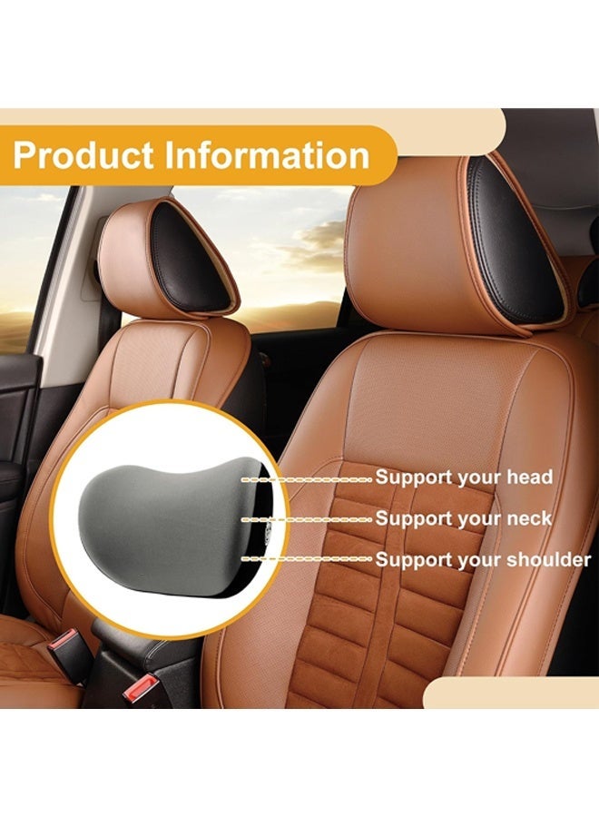 Car Pillow,Car Seat Head Rest Neck Pillow,Pure Memory Foam,Ergonomic Car Headrest Pillow,Neck Pain Relief and Cervical Support Neck Pillow,Black - Image 5