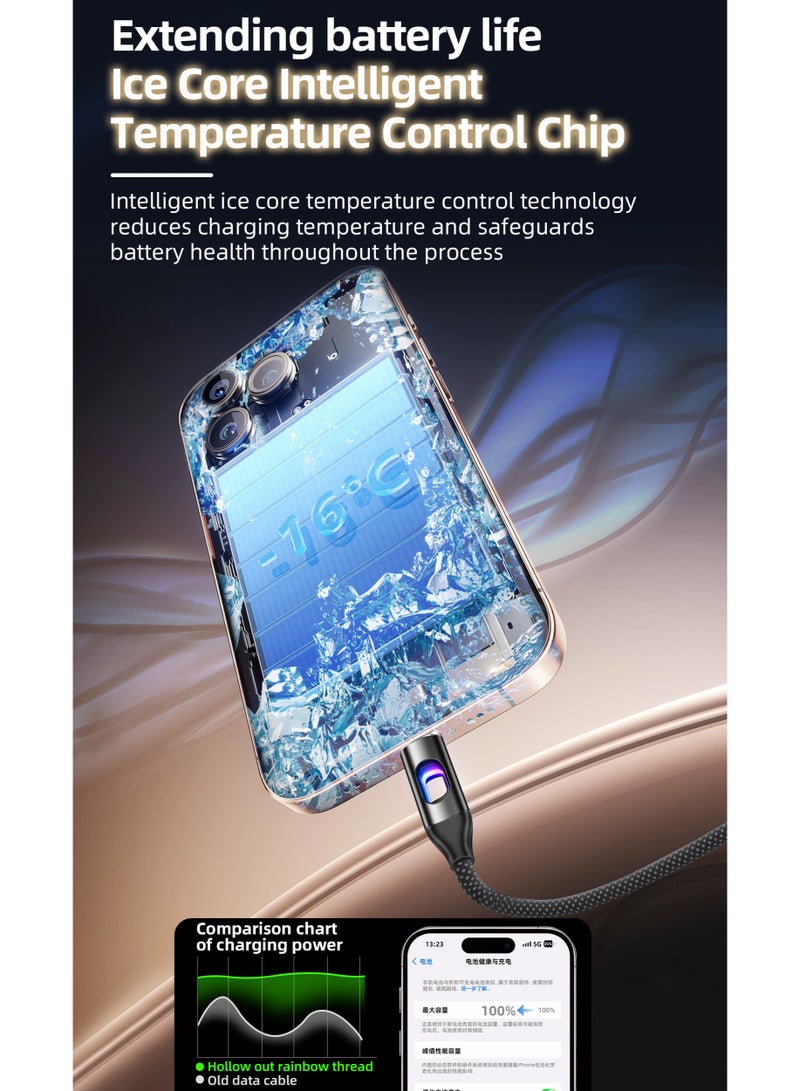 هامزون كابل شحن سريع من USB إلى Type C بقوة 60 وات بطول 1 متر، سلك شاحن مضفر من النايلون لهاتف Samsung Galaxy S24/S23، وXiaomi، وOPPO، وVivo، وOnePlus، وHuawei، وهواتف Android، والأجهزة اللوحية، وبنوك الطاقة - Image 3