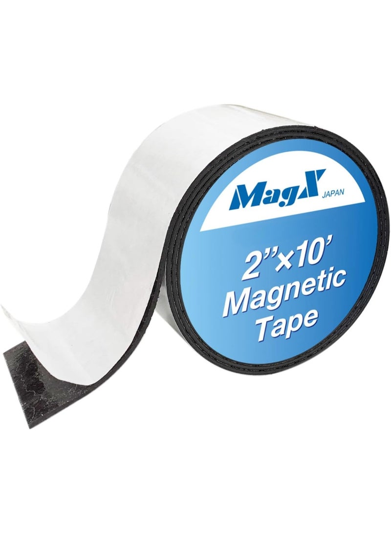 MagX Magnetic Tape, 2 Inch x 10 Feet, Ultra Thick 60 mil, Heavy Duty, Magnetic Tape Strips with Adhesive Backing for DIY & Crafts, Whiteboards, Fridge Organization(MVAT-2010) - Image 1