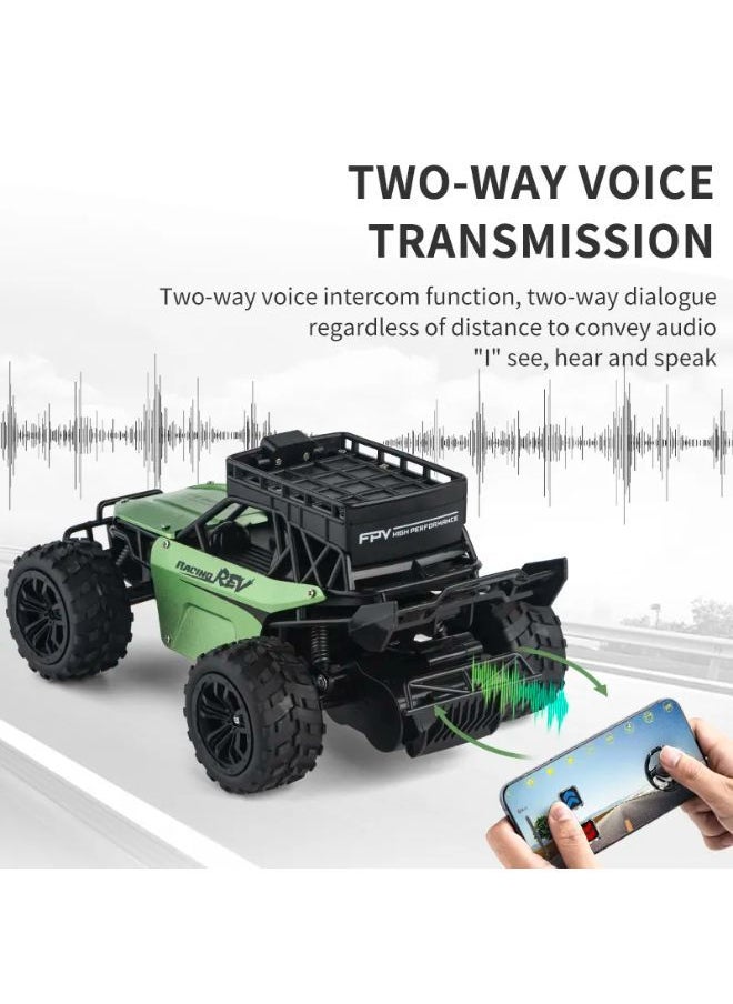 Generic - Fpv Remote Control Car | 2.4G RC Rechargeable Remote Control Racing Car | RC Car With 1080p Hd Fpv WiFi Camera Dual Voice conversation | Wireless  Dual Control With Remote & Phone | Rc truck crawler - Image 1