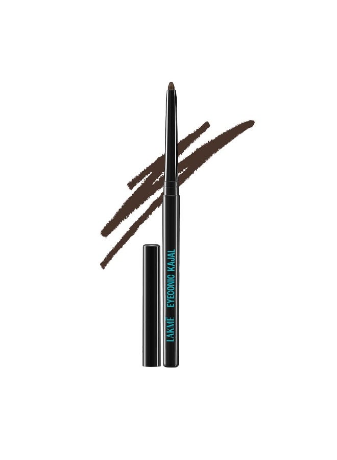 LAKME LAKMÉ Eyeconic Kajal|| Classic Brown Colour|| Matte Kohl Liner In A Twist Up Pencil - Waterproof|| Smudge Proof & Long Lasting Eye Makeup|| 0.35 G - Image 1