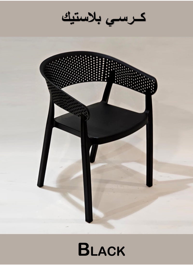 Living - Set of 4 piece Stackable outdoor modern hotel plastic restaurant dining chair chairs for events coffee shop - Image 1