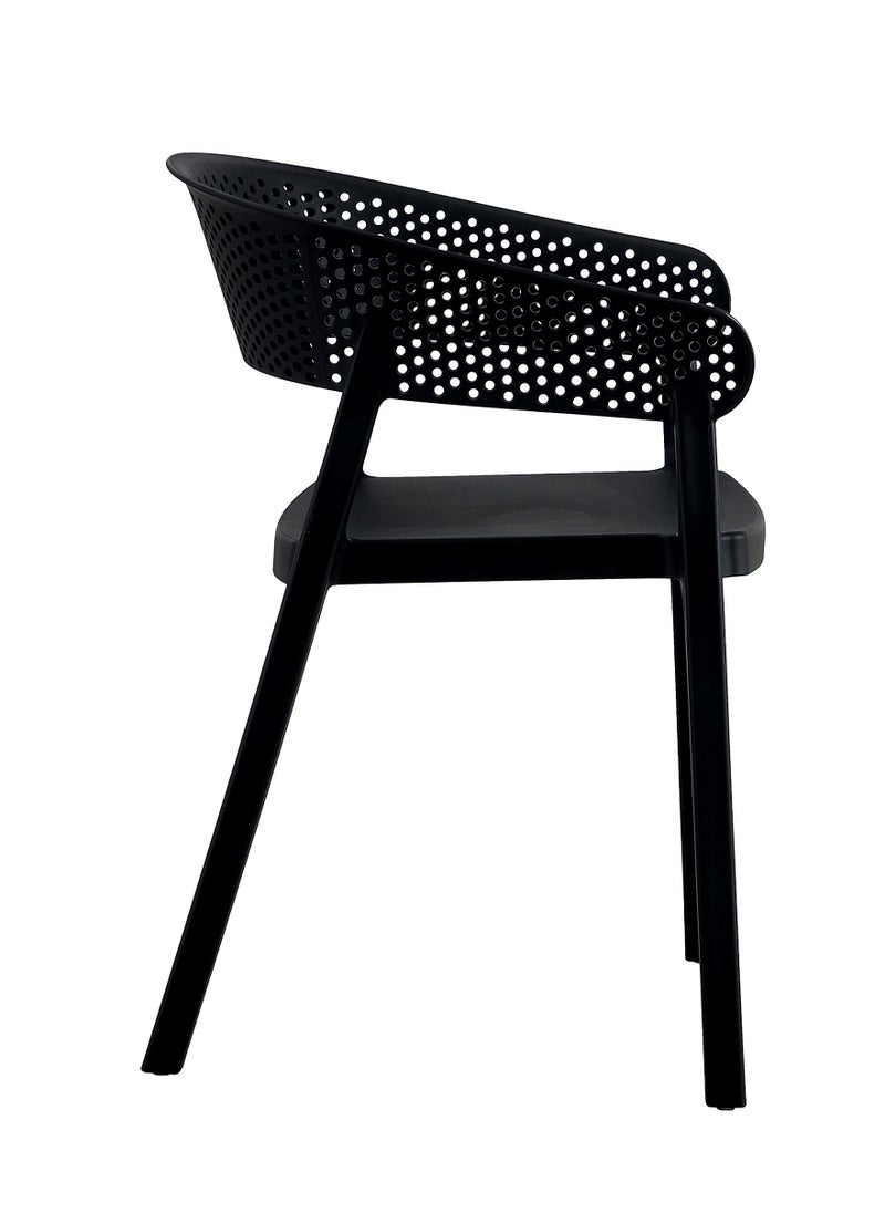 Living - Set of 4 piece Stackable outdoor modern hotel plastic restaurant dining chair chairs for events coffee shop - Image 1