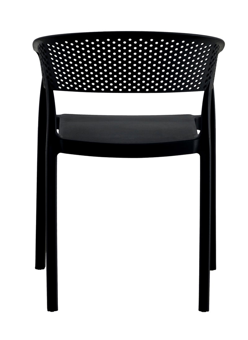 Living - Set of 4 piece Stackable outdoor modern hotel plastic restaurant dining chair chairs for events coffee shop - Image 1