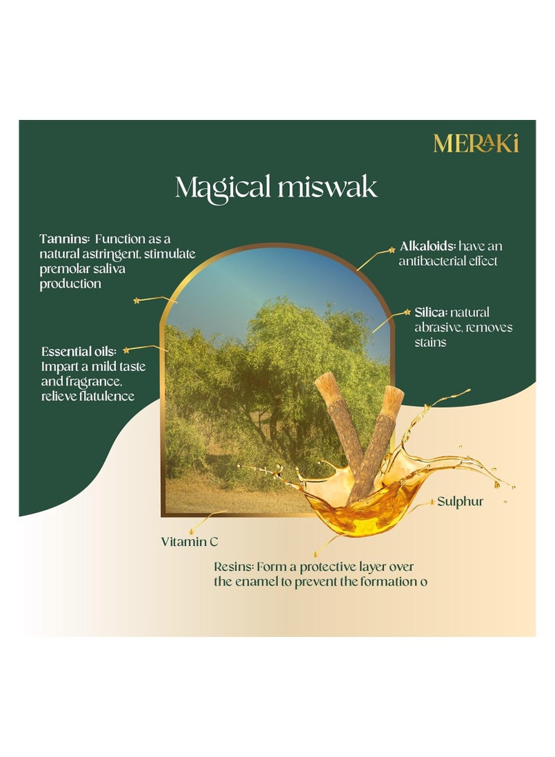 ميراكي معجون أسنان حلال طبيعي مع المسواك وزيت الحبة السوداء 120 غرام - مضاد للبكتيريا، خالٍ من الفلورايد، عناية طبيعية بالفم - Image 5