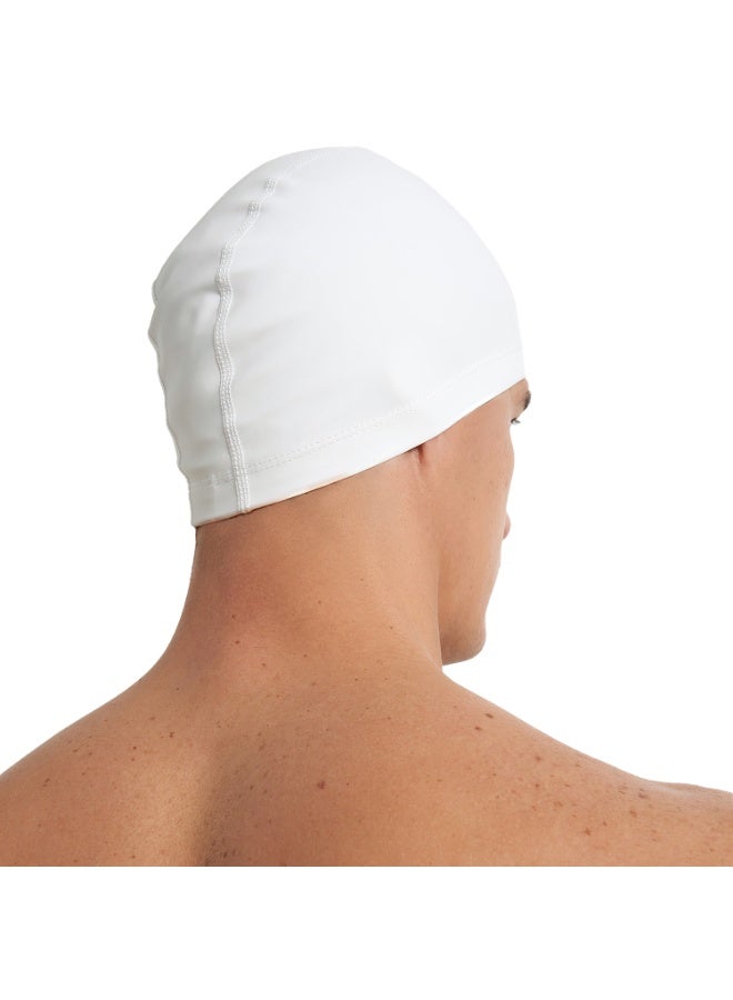 Joss Unisex Swim Cap White, Comfortable Fit, Silicone Coating for Chlorine Protection, Ideal for Swimming Training & Beach Activities - Image 2