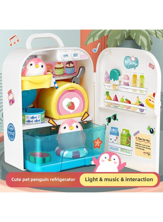 Children's Adorable Penguin Refrigerator Light Musicology Talk Doll Puzzle Play House Toy Girl Birthday Gift-Color:Q Meng Talking Penguin (single Doll)  - Image 2