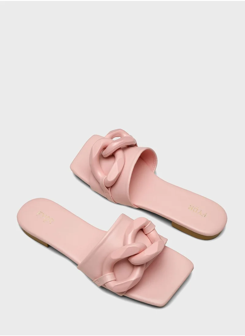 FYOR Bit Strap Flat Sandals