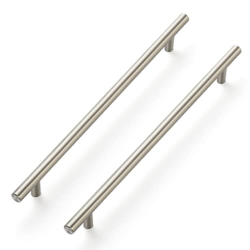 Ravinte 1212 Inch Cabinet Handles Brushed Nickel Stainless Steel Kitchen Cupboard Hardware Cabinet Handles 10 Hole Center 4 Pack - Image 1