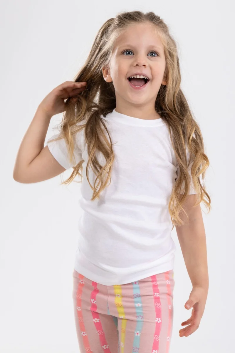 Baykar Girls Cotton Zero Collar Side Seamless Undershirt White
