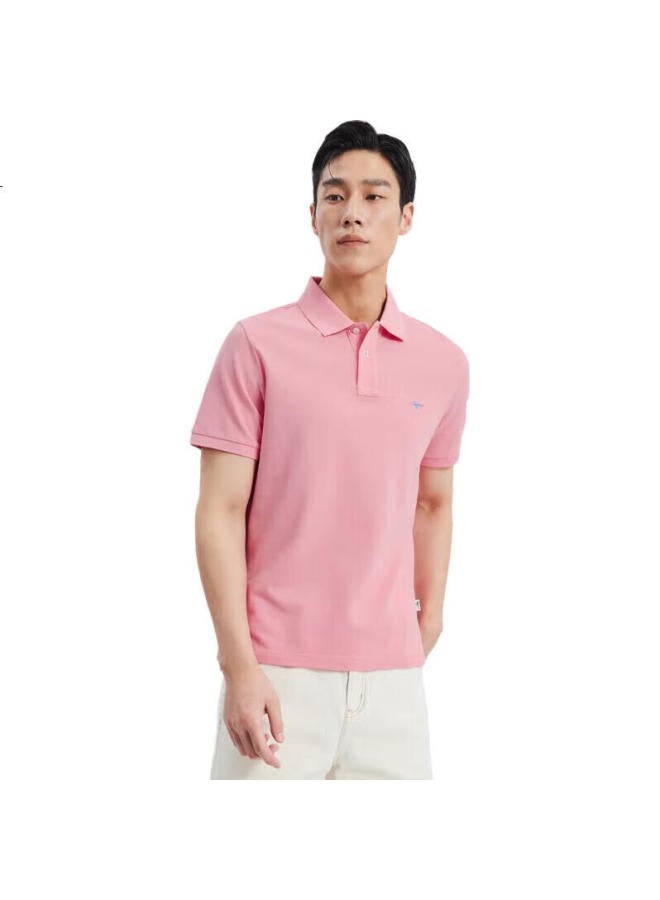 Septwolves [Cooling And Color-Fixing] Short-Sleeve T-Shirt For Men, Antibacterial, Turn-Down Collar, Business Casual, Solid Color, Multi-Color, Small Wolf Logo Polo - Image 1
