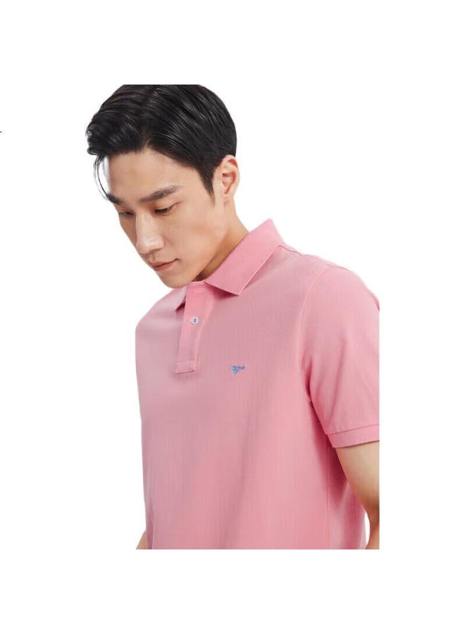 Septwolves [Cooling And Color-Fixing] Short-Sleeve T-Shirt For Men, Antibacterial, Turn-Down Collar, Business Casual, Solid Color, Multi-Color, Small Wolf Logo Polo - Image 3