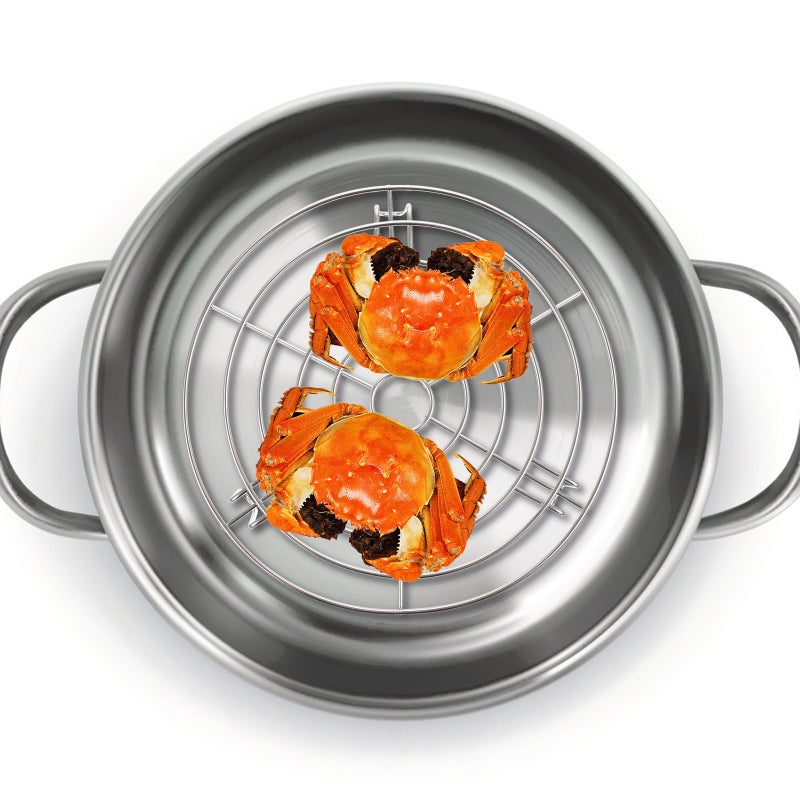 2pcs Household Steaming Rack Practical Cooling Rack Stainless Steel Steam Rack Kitchen Accessory - Image 4