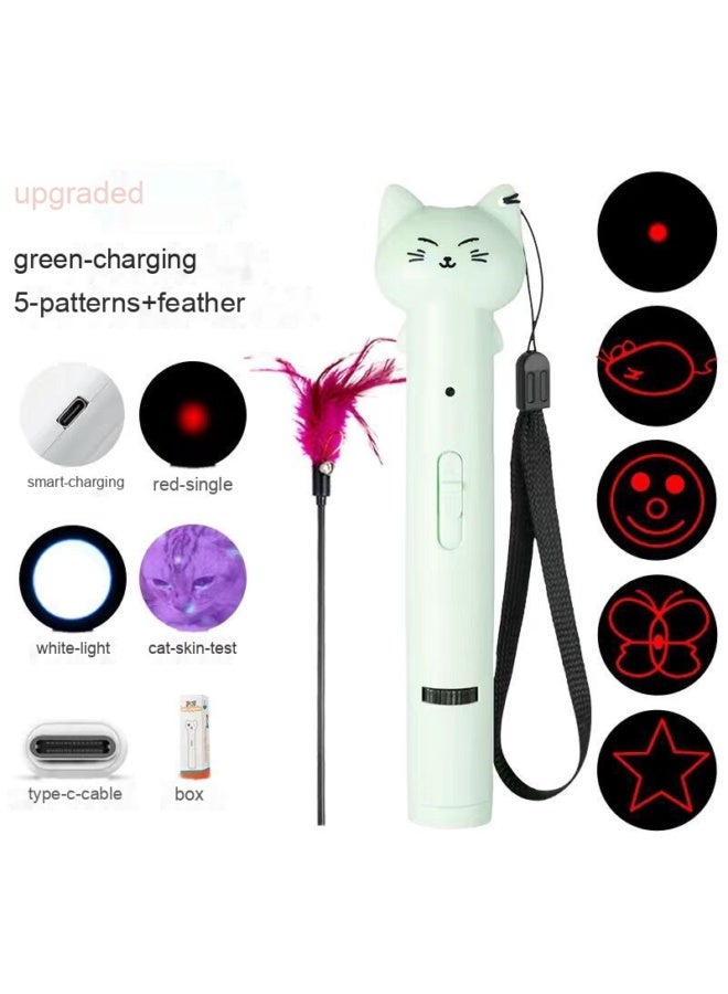 Pet Toy Laser Cat Wand with Multiple Patterns Infrared USB Charging - Image 1