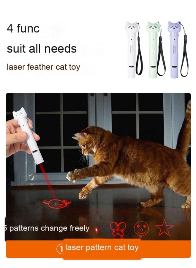 Pet Toy Laser Cat Wand with Multiple Patterns Infrared USB Charging - Image 2