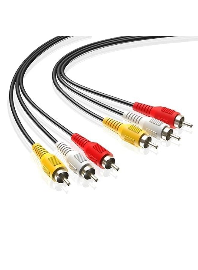 كابل صوت وصورة RCA بطول 20 متر – كابل 3RCA عالي الجودة للتلفاز، DVD، ومكبرات الصوت - Image 2