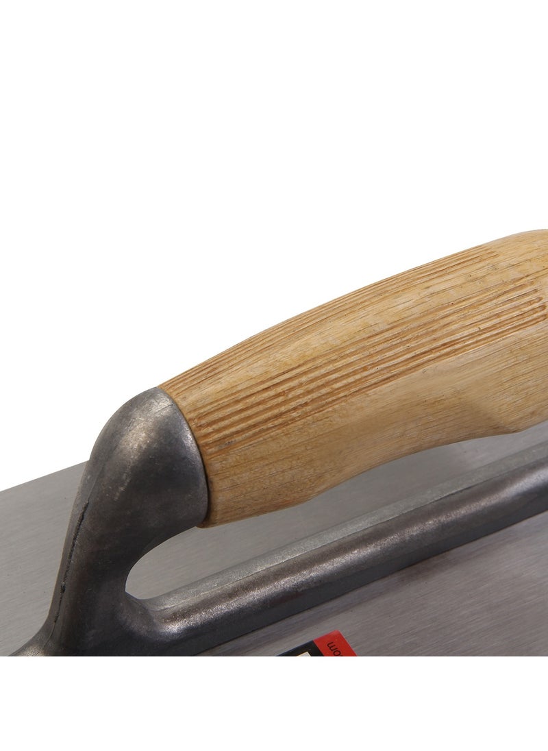 KSEIBI Crown Plastering Trowel with Lightweight Wood Handle, Carbon Steel Finishing Trowel, Drywall Trowel for Sheetrock Wallboard Plasterboard, Concrete, Cement, Plastering, Flooring, Tile.  - Image 5