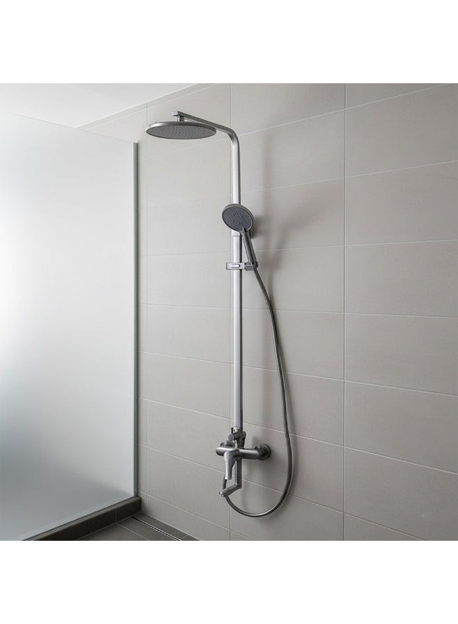Milano Charming Rain Shower Panel - 3 Function Square Column Set in Matt Black, Stainless Steel/Brass, DIY Installation, 7-Year Warranty, Indoor Shower System - Image 1