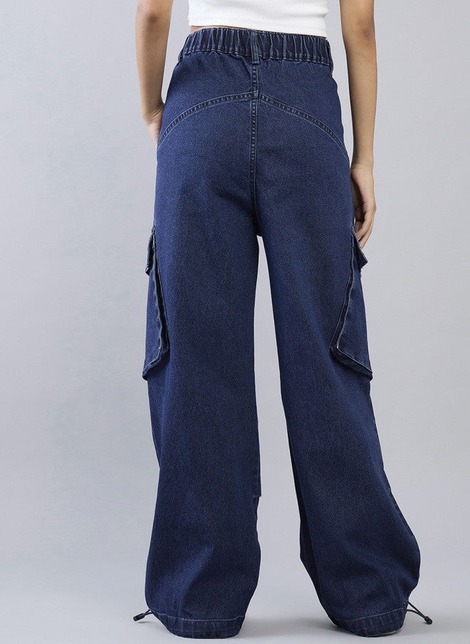 ساسافراس جينز أزرق داكن مستقيم للبنات - Image 3