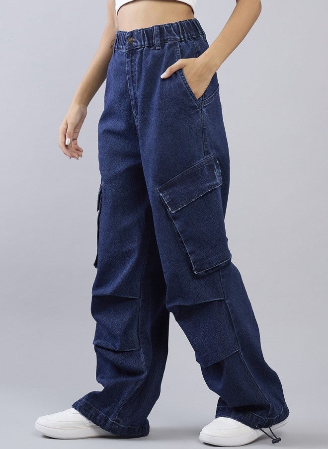 ساسافراس جينز أزرق داكن مستقيم للبنات - Image 2