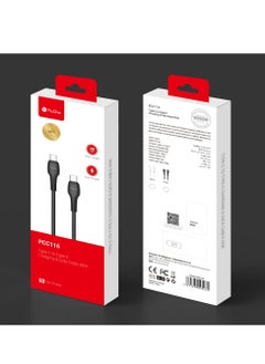 ProOne ProOne Type-C to Type-C Charging & Data Cable 60 Quick Fast charging Compatible with iPhone 15/15 Pro/15 Pro Max/15 Plus,Pad Pro 2021, Air5, MacBook Pro,60W/3A 3.3ft  - Image 2