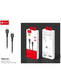 ProOne ProOne Type-C to Type-C Charging & Data Cable 60 Quick Fast charging Compatible with iPhone 15/15 Pro/15 Pro Max/15 Plus,Pad Pro 2021, Air5, MacBook Pro,60W/3A 3.3ft  - Image 3