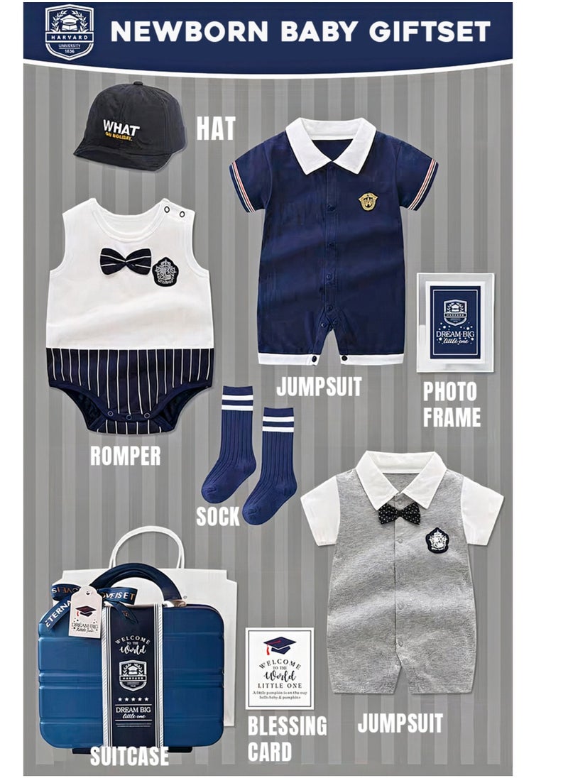 Newborn Baby Giftset with Half Sleeve Jumpsuits and Romper in Suitcase for 0-3M Boys and Girls - pzsku/Z365F776D0CDE33E1A95DZ/45/_/1711041500/f089d671-592b-450e-8b6a-b345d2507527