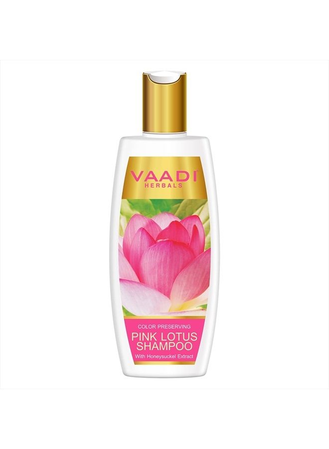 VAADI HERBALS Lotus With Honeysuckle Extract Shampoo - Color Preserving Shampoo - All Natural Herbal Shampoo - Paraben Free - Sulfate Free - Scalp Therapy - Moisture Therapy - Suitable For All Hair  - Image 1