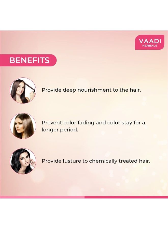 VAADI HERBALS Lotus With Honeysuckle Extract Shampoo - Color Preserving Shampoo - All Natural Herbal Shampoo - Paraben Free - Sulfate Free - Scalp Therapy - Moisture Therapy - Suitable For All Hair  - Image 3