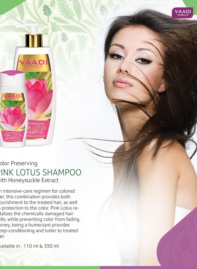 VAADI HERBALS Lotus With Honeysuckle Extract Shampoo - Color Preserving Shampoo - All Natural Herbal Shampoo - Paraben Free - Sulfate Free - Scalp Therapy - Moisture Therapy - Suitable For All Hair  - Image 2