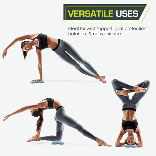 FirstFit Professional Yoga Knee Pad, Extra Thick Elbow Cushion Pad for Pilates Workout, Planks & Meditation, Anti-Slip Joint Protection Pad Pack of 2 - Blue - (Size - 7.8"L x 7.8"W x 0.78"Th) - Image 5