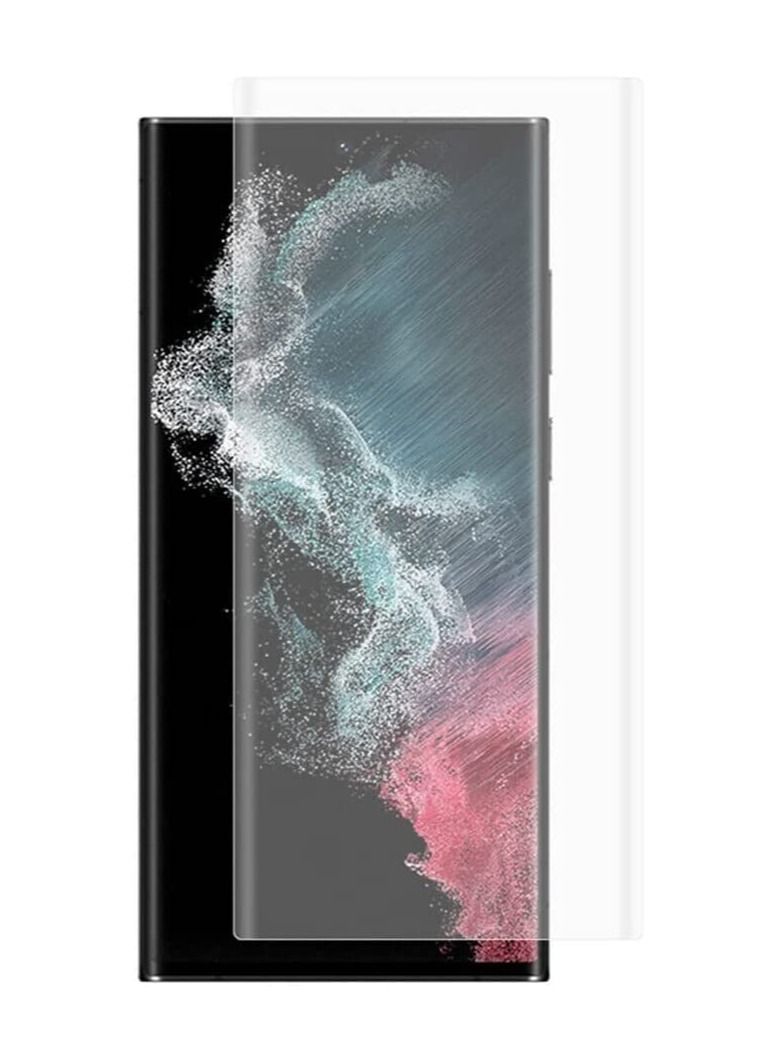 UV Adhesive Screen Protector for Samsung Galaxy S23 Ultra Anti-oil Full Coverage Full Glue 3D Curved Tempered Glass HD Film For Galaxy S23 Ultra