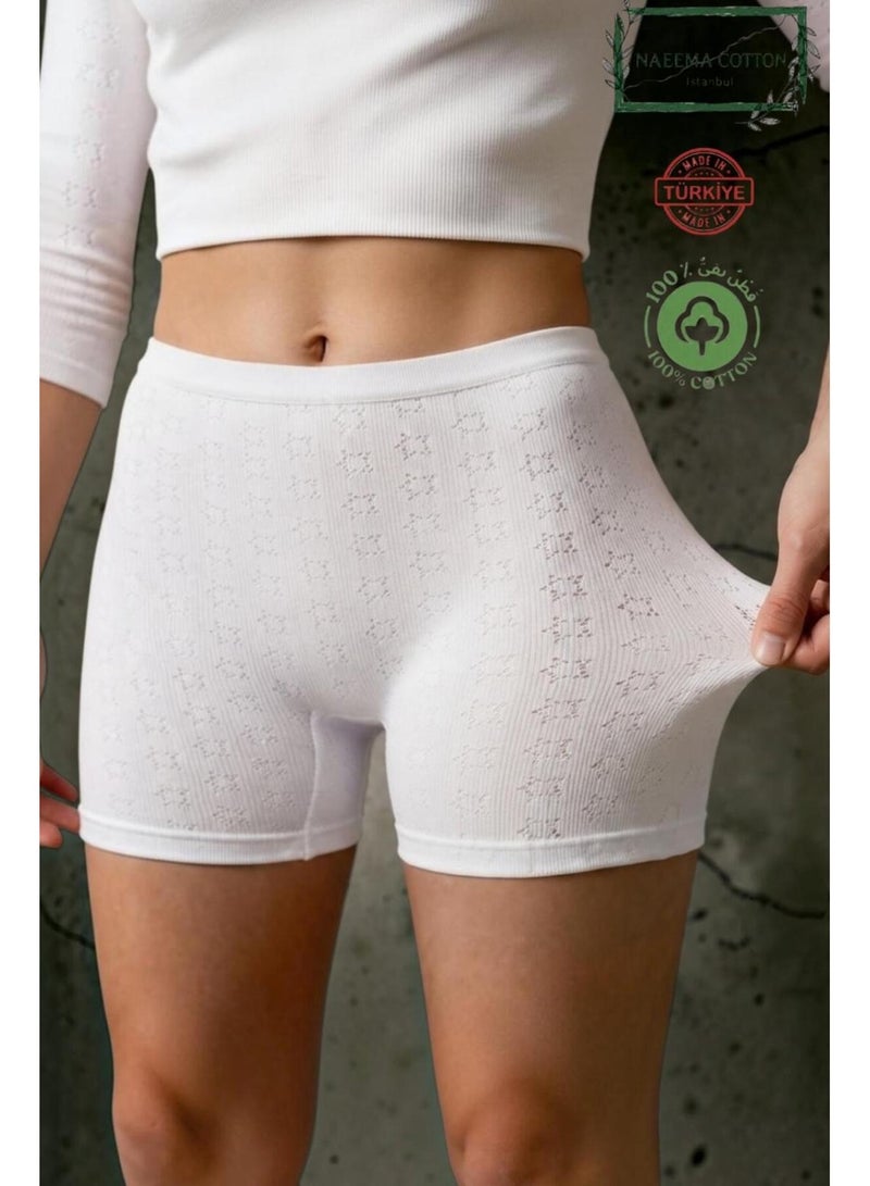 Alduja Women's cotton 6-piece panties set with a star pattern, soft and comfortable for everyday use. - Image 3