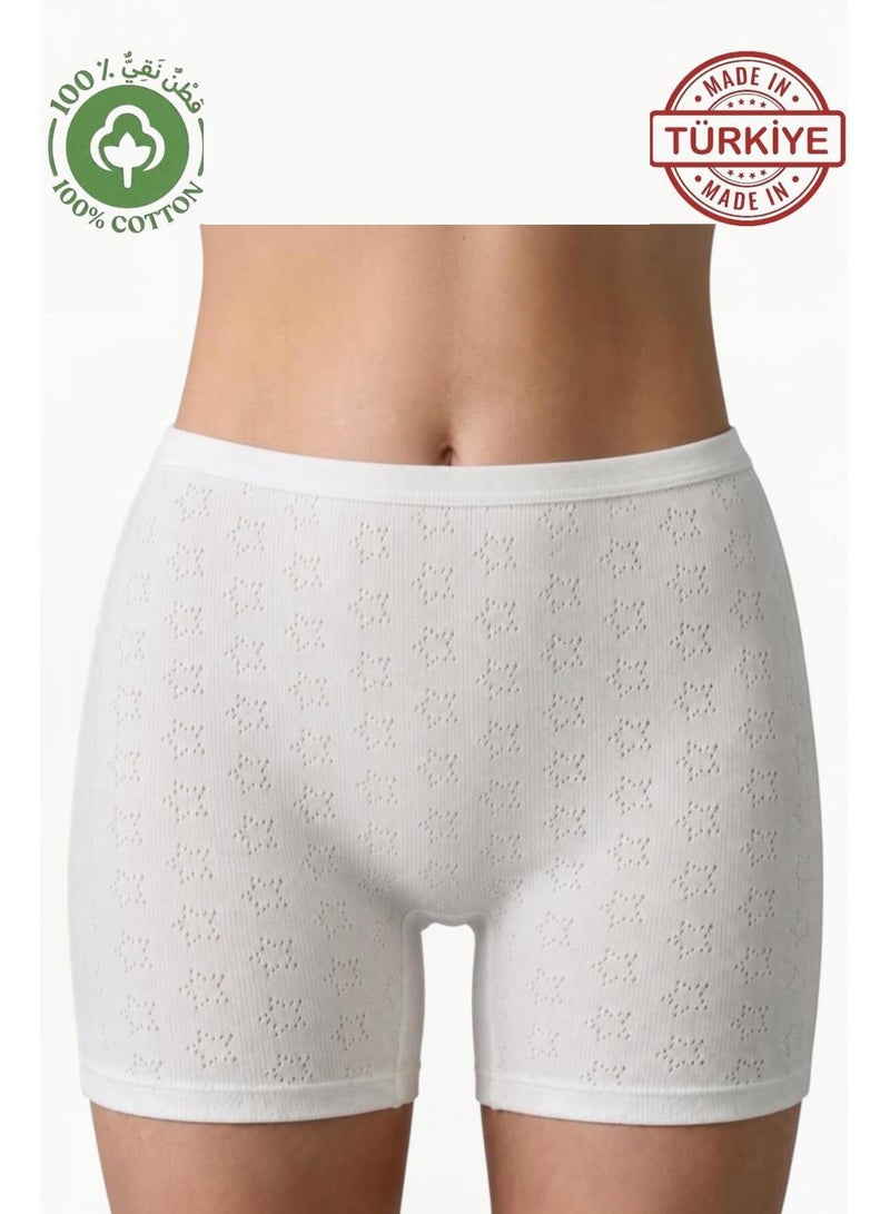 Alduja Women's cotton 6-piece panties set with a star pattern, soft and comfortable for everyday use. - Image 2