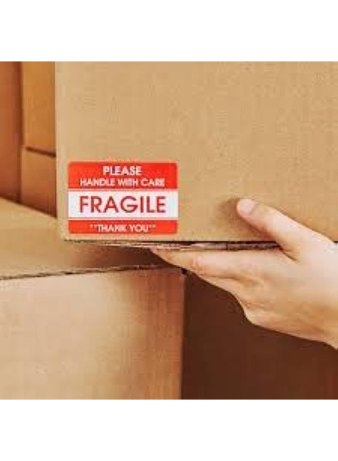 Premify 500 Pieces Red Fragile Warning Stickers 3 X 2 Inch, Handle With Care Thank You Sticker, Great For Safe Shipping Packing Of Goods With Clear Large Font Text - Image 3