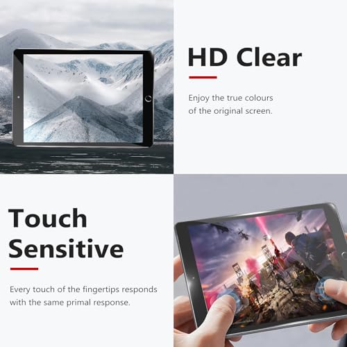 bersem Screen Protector Compatible with iPad 9th/8th/7th 10.2 Inch (2021&2020&2019 Models) Tempered Glass, Ultra Clear, Anti-Scratch, Case Friendly, EZ Kit, 1 Pack - Image 5