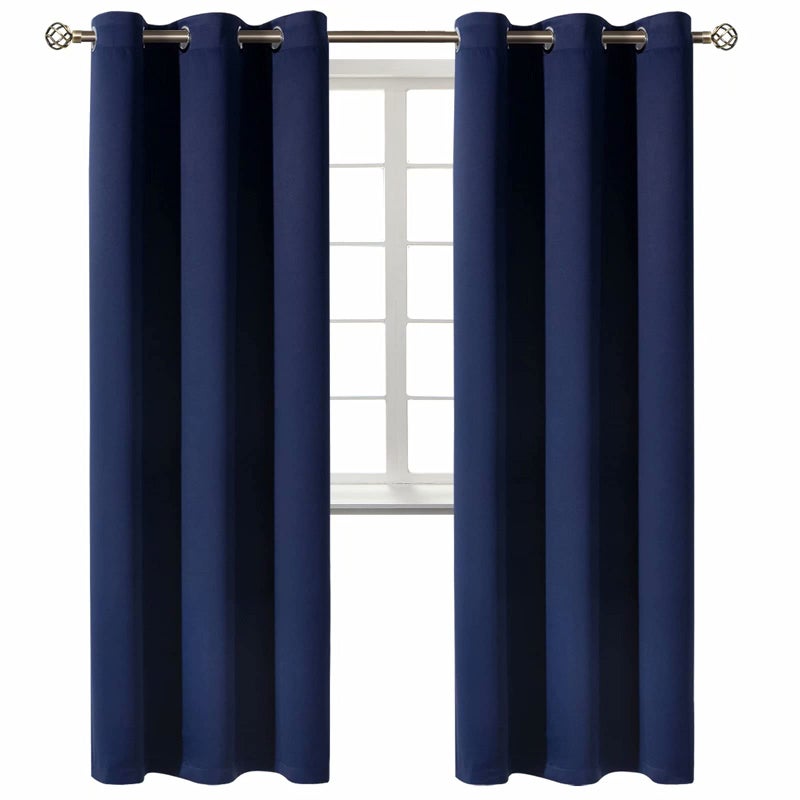 BGment Blackout Curtains 84 inches Long  Grommet Thermal Insulated Room Darkening Window Curtains for Bedroom Set of 2 Panels 42 x 84 Inch Navy Blue