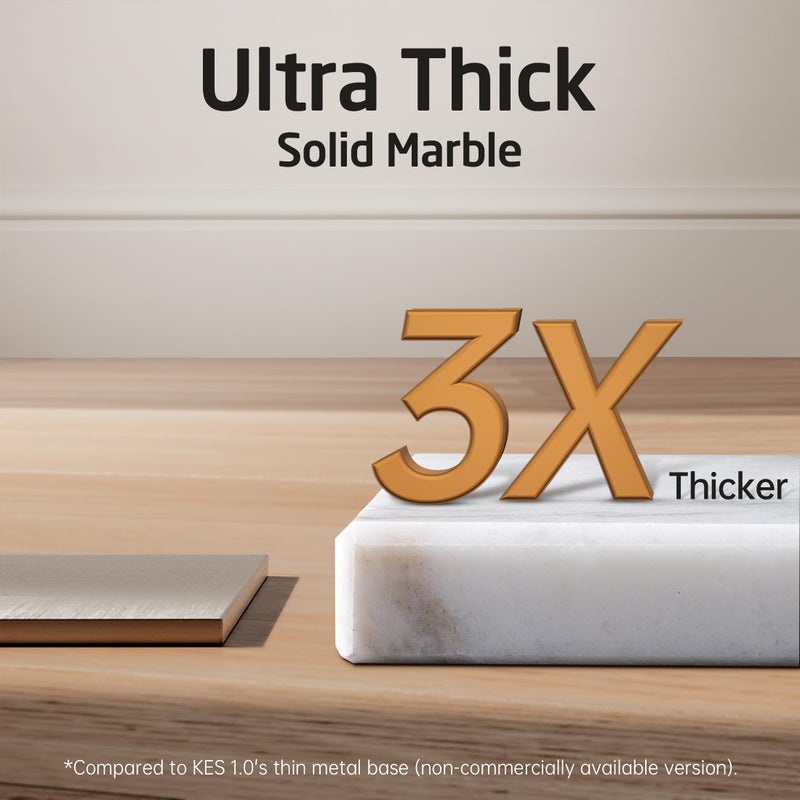 KES Standing Towel Racks for Bathroom 2-Tier, Floor Towel Rack Stand with Heavy Marble Base, Upgrade Steady Freestanding Design, Pro-Grade 18/8 Stainless Steel Brushed Finish, BTH217-2 - Image 3