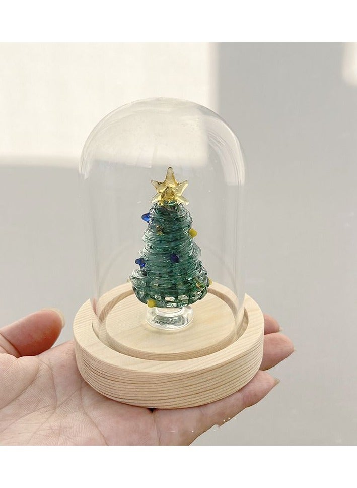 Glass Brushed Christmas Tree Desktop Decoration Zibo Glass Decoration  - Image 1