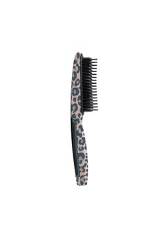 Calista Triangl Pro Heated Detailer Brush, Smoothing, Anti-Frizz Professional Heat Styling Brush, Burn-Free Firm Bristles, Ionic and Ceramic Technology, 5 Heat Settings (11", Cheetah)  - Image 1