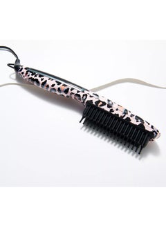 Calista Triangl Pro Heated Detailer Brush, Smoothing, Anti-Frizz Professional Heat Styling Brush, Burn-Free Firm Bristles, Ionic and Ceramic Technology, 5 Heat Settings (11", Cheetah)  - Image 2