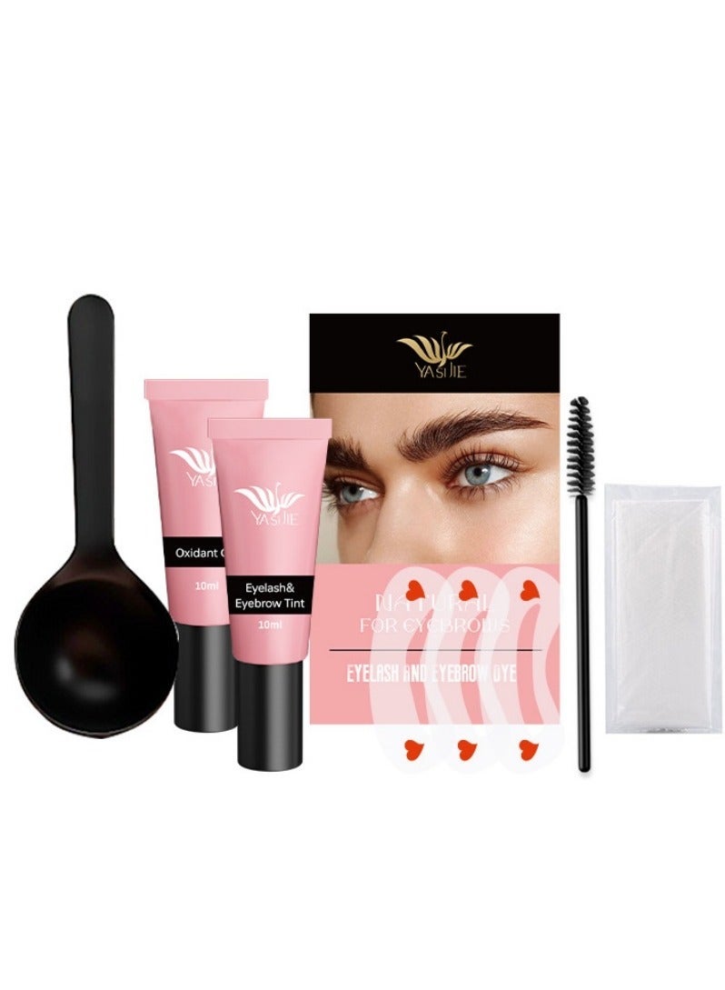 Generic 2-In-1 Eyelash & Eyebrow Tint Dye Kit, Professional Lash & Brow Color Kit, Lasting for 6 Weeks DIY Hair Coloring for Salon Home Use 10ml (Brown)  - Image 5