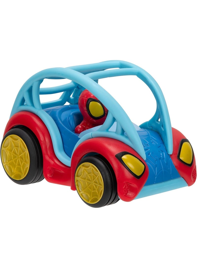 Jazwares Marvel Spidey & Friends Power Rollers Vehicle Set, Spidey vs Green Goblin Pull-Back 6-Inch Cars with 360° Flips - Image 2