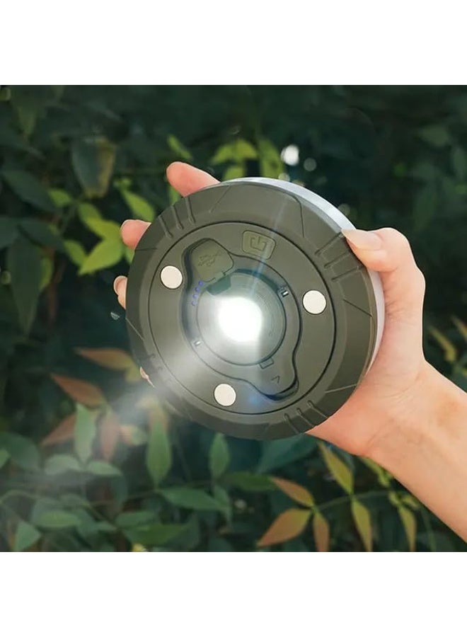 مصباح خيمة محمول مع إضاءة خيطية – 2 في 1، يُشحن بالطاقة الشمسية و USB، مصباح خيمة LED مع سلك إضاءة بطول 32.8 قدم، يحتوي على 8 أوضاع للإضاءة، مقاوم للماء، مثالي للتخييم والرحلات الخارجية - Image 5