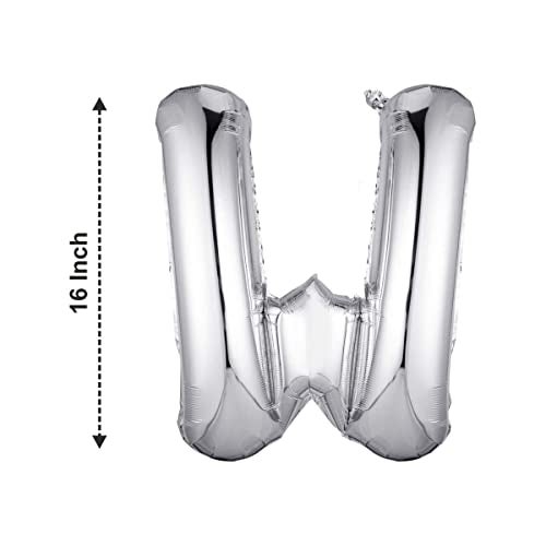 JUST PARTY Silver Letters Alphabets Foil Balloons for Birthday/Anniversary/Bachelorette/Wedding/Farewell & Other Ocassions, Make Your Own Custom Phrase - Image 3