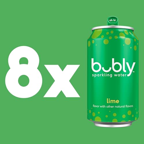 bubly Sparkling Water Lime Zero Sugar  Zero Calories Seltzer Water 12 Fl Oz Cans Pack of 8 - Image 5