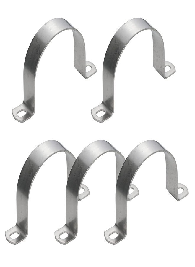 AKIHISA 3.5 Inch Heavy Duty 2 Hole Strap,5 PCS U-Tube Strap Clamp,Stainless Steel-304 Rigid U Bracket Pipe Strap Clamp,Wire Pipe Cable Clips Fastener(ID 89mm) - Image 1
