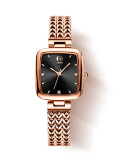 Women Analog Quartz Black Dial Stainless Steel Band Watch - 9951