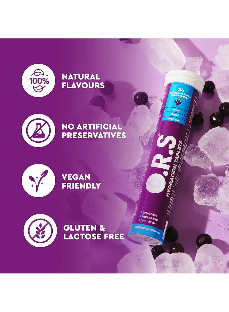 O.R.S Hydration Tablets -Blackcurrant Flavor -24 Count Pack - Image 3